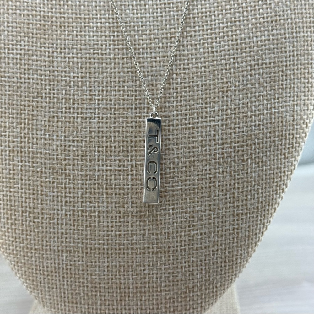 Tiffany & Co. Silver Bar Pendant Necklace